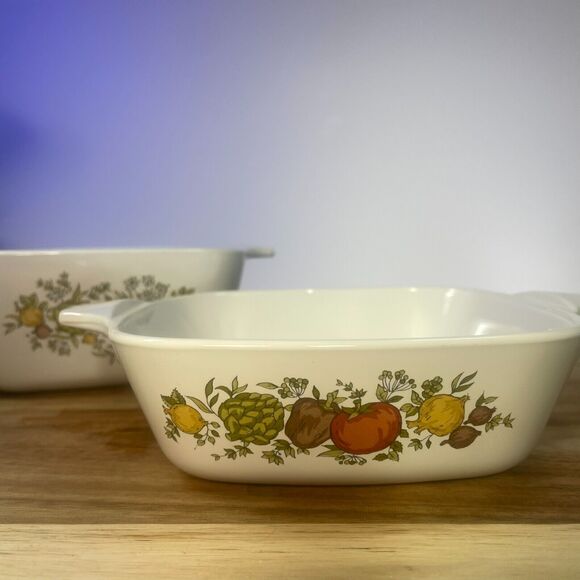 Corning Ware VTG Spice of Life 2 Petite Casserole Baking Dish P43B P41B No Lids - Picture 6 of 16